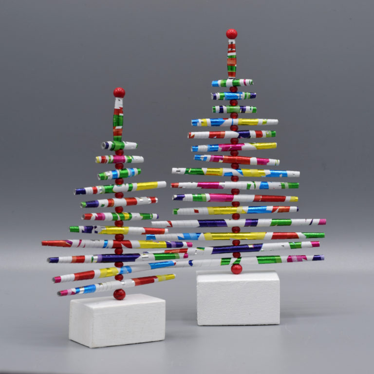 Bunte Weihnachtsbäume